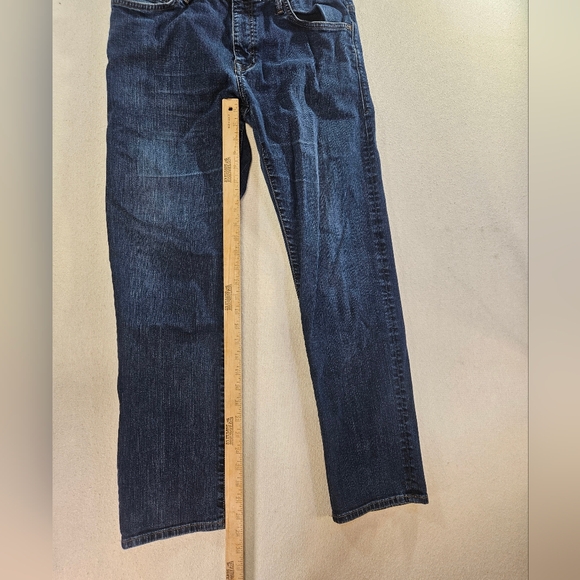 Mavi Zach Straight Leg Jeans 35x32 Dark Wash Stretch Denim - Picture 6 of 9